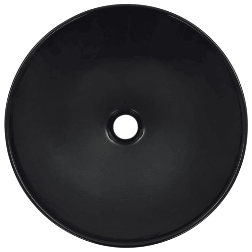 Lavatório - Lavabo - Pia de banheiro 41x12,5 cm cerâmica preto