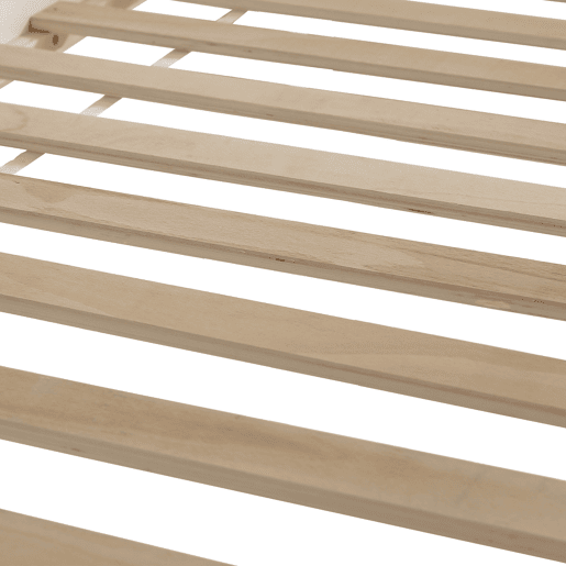 Cama alta 90x200 cm com prateleiras extraíveis - com escada e escorrega - em madeira de pinho e MDF - Branco