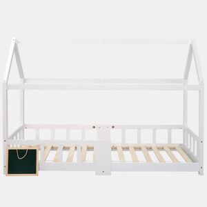 Cabine-cama 90x200 cm em madeira maciça - com ardósia - Branco