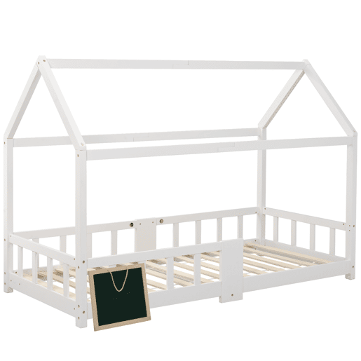 Cabine-cama 90x200 cm em madeira maciça - com ardósia - Branco