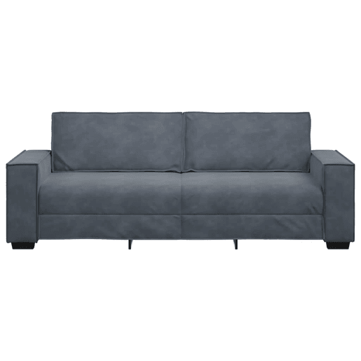 Sofá de 3 lugares - Sofá fixo 180 cm veludo cinza-escuro
