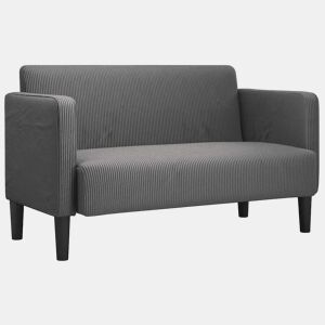 Sofá-luvas - Sofá fixo 109 cm tecido corduroy cinzento-escuro