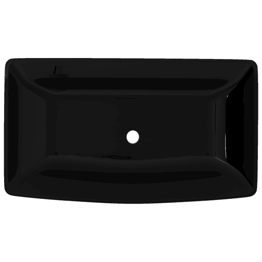Lavatório - Lavabo - Pia de banheiro de cerâmica retangular preto