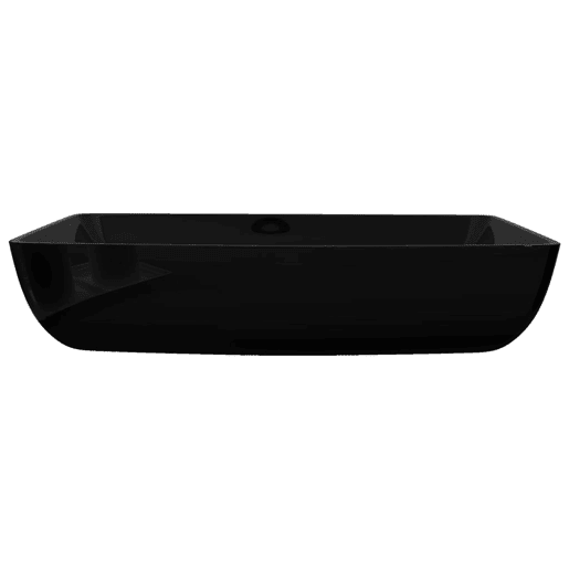 Lavatório - Lavabo - Pia de banheiro de cerâmica retangular preto