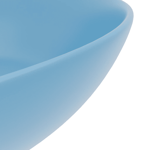 Lavatório - Lavabo - Pia de banheiro de casa banho redondo cerâmica azul-claro