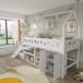 Cama alta para niños Cama alta para niños Blanco