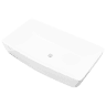Lavatório - Lavabo - Pia de banheiro Cerâmica de luxo Retangular Branca 71 x 39 cm