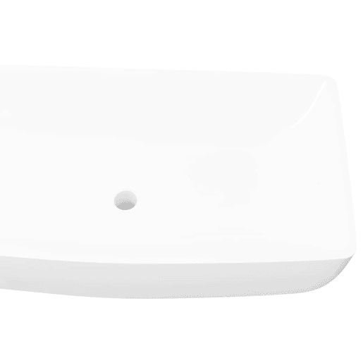 Lavatório - Lavabo - Pia de banheiro Cerâmica de luxo Retangular Branca 71 x 39 cm