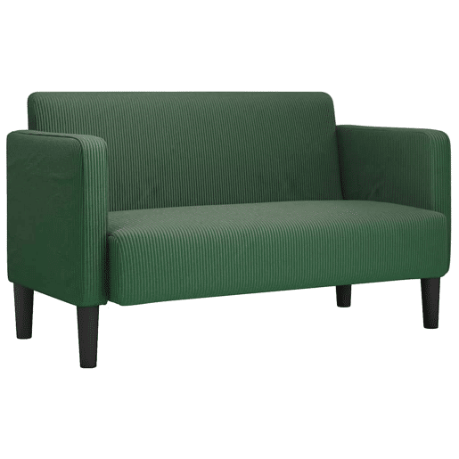 Sofá-luvas - Sofá fixo 109 cm tecido corduroy verde selva Sofá-luvas - Sofá fixo 109 cm tecido corduroy verde selva