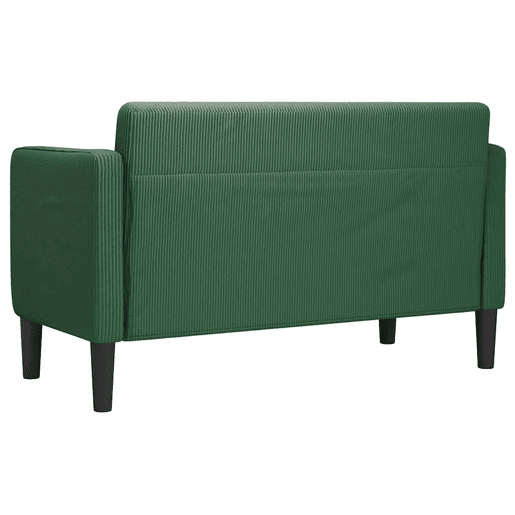 Sofá-luvas - Sofá fixo 109 cm tecido corduroy verde selva Sofá-luvas - Sofá fixo 109 cm tecido corduroy verde selva