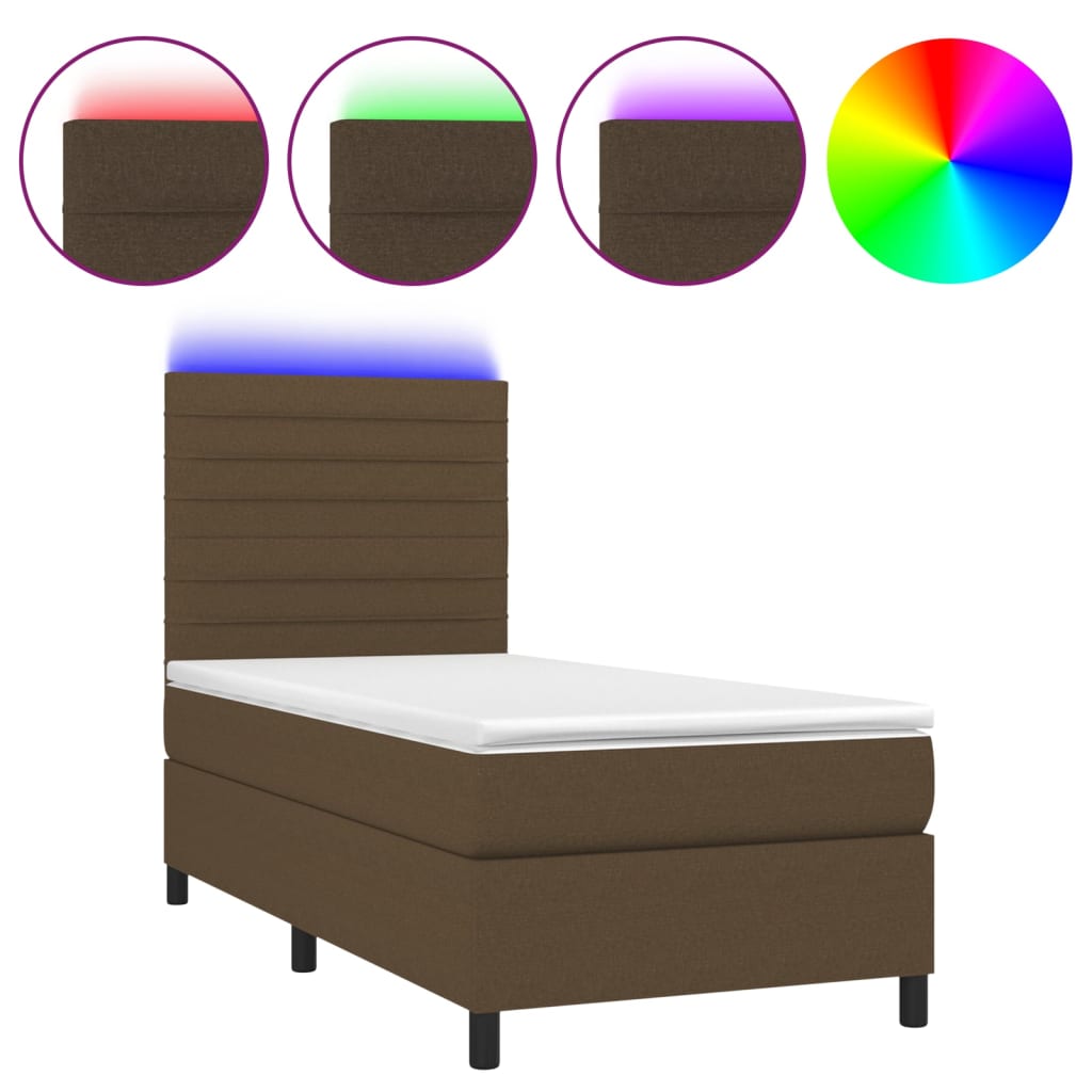Cama box spring 80x200 Marrón