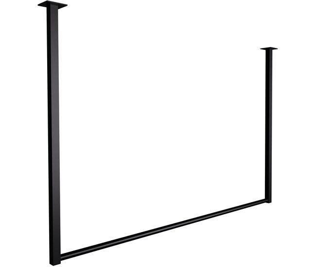 Barra de colgar fenton metal negro 7x120x80 cm