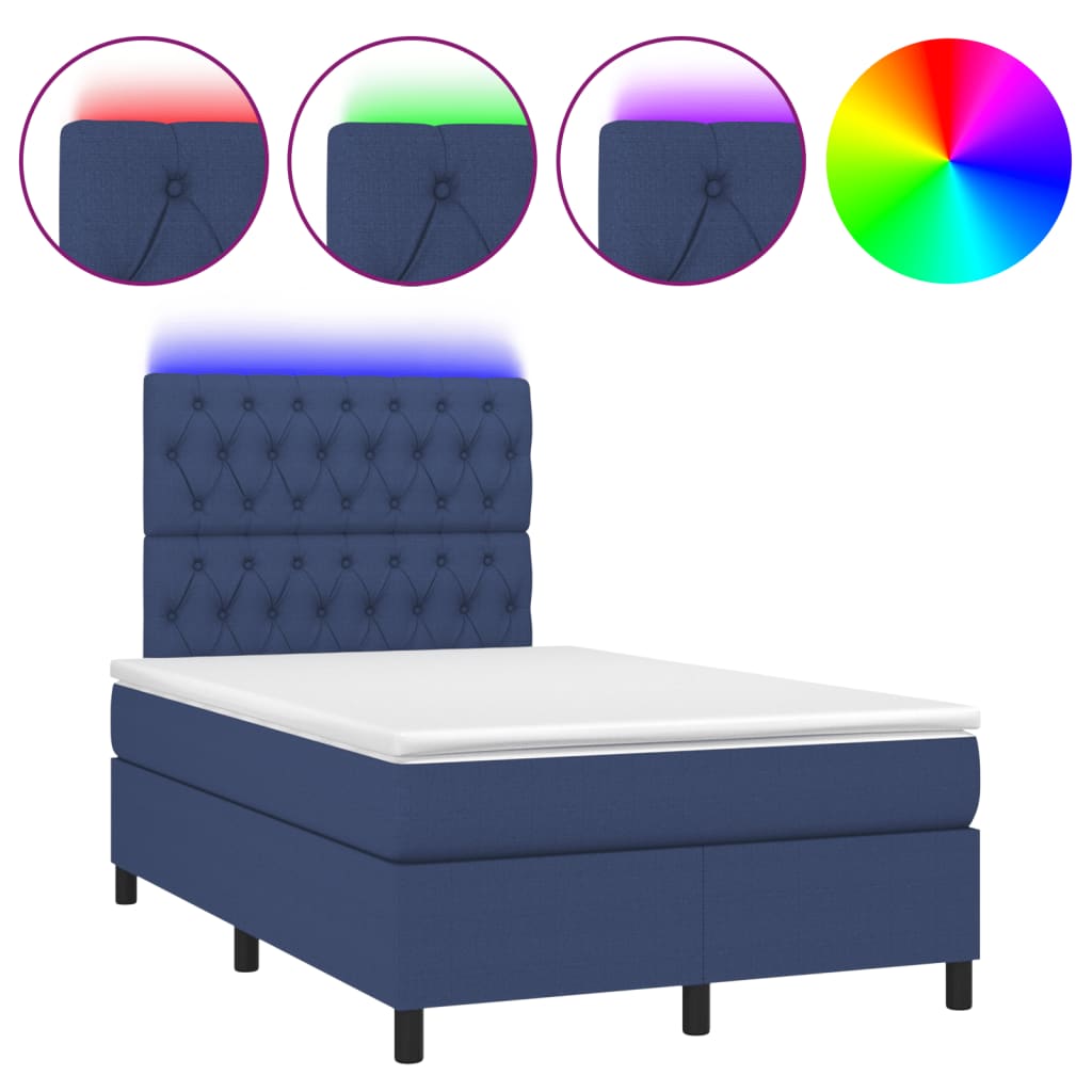 Cama box spring 120x200 Azul