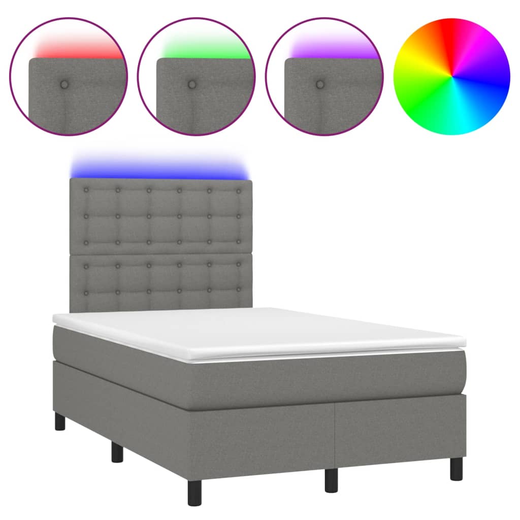 Cama box spring 120x200 Gris Oscuro