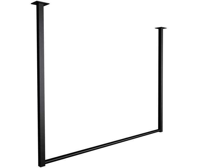 Barra de colgar fenton metal negro 7x100x80 cm