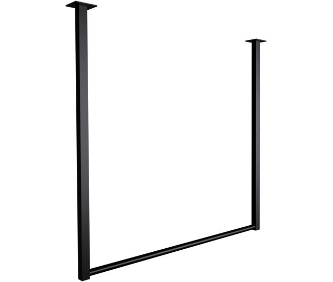 Barra de colgar fenton metal negro 7x80x80 cm
