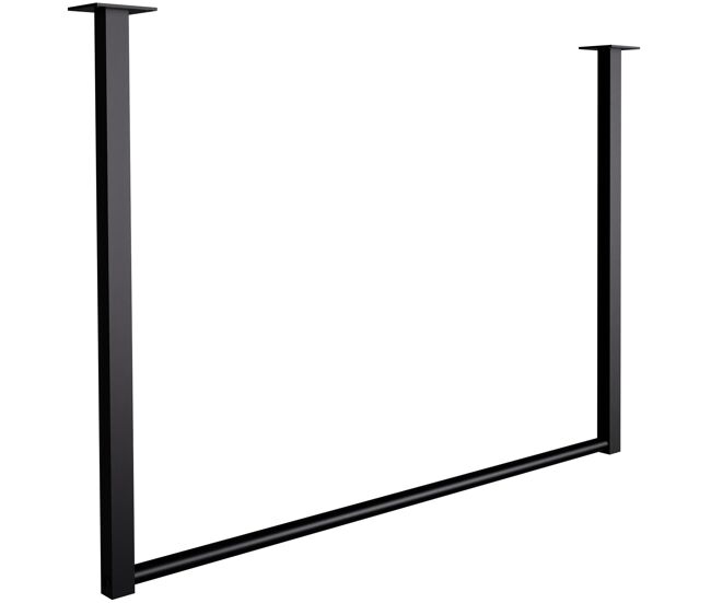 Barra de colgar fenton metal negro 7x80x60 cm
