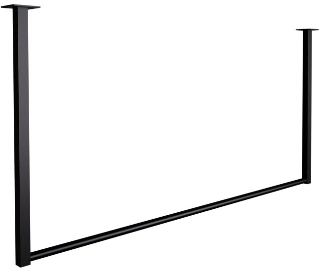 Barra de colgar fenton metal negro 7x120x60 cm