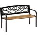 Banco de Jardín Acero, Madera de Pino Outsunny Banco de Jardín Acero, Madera de Pino Outsunny Negro