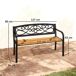 Banco de Jardín Acero, Madera de Pino Outsunny Banco de Jardín Acero, Madera de Pino Outsunny Negro