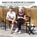 Banco de Jardín Acero, Madera de Pino Outsunny Banco de Jardín Acero, Madera de Pino Outsunny Negro