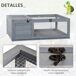Casa para Tortugas Madera de Abeto PawHut Casa para Tortugas Madera de Abeto PawHut Gris