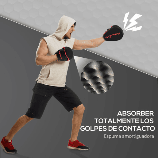 SPORTNOW Plastrons de Boxeo Paos de Muay Thai MMA para Treino de Boxeo Boxing Karate Taekwondo Artes Marciais 24x19x4 cm Preto