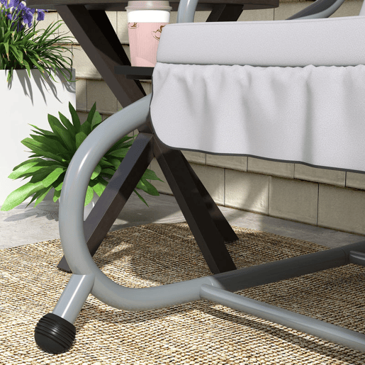 Outsunny Baloiço de Jardim Exterior de 3 Lugares Conversível em Cama 2 em 1 com Toldo Ajustável, Suportes Laterais e 2 Almofadas, Capacidade de 340 kg, 200x120x164 cm, Cinzento