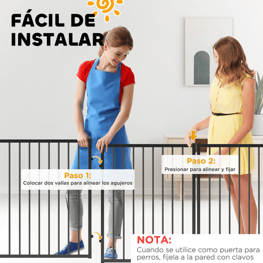 PawHut Parque para Cães Cercado para Cães com 8 Painéis 60x76 cm Parque para Cães Pequenos e Médios de Aço para Interior e Exterior Preto