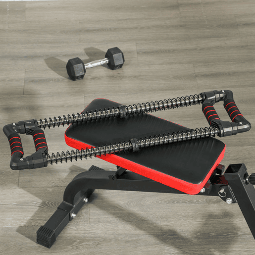 SPORTNOW Expansor de Peito Expansor Ajustável Extensor para Musculação com Resistência Ajustável 10-80 kg para Treino em Casa Escritório Viagem Preto