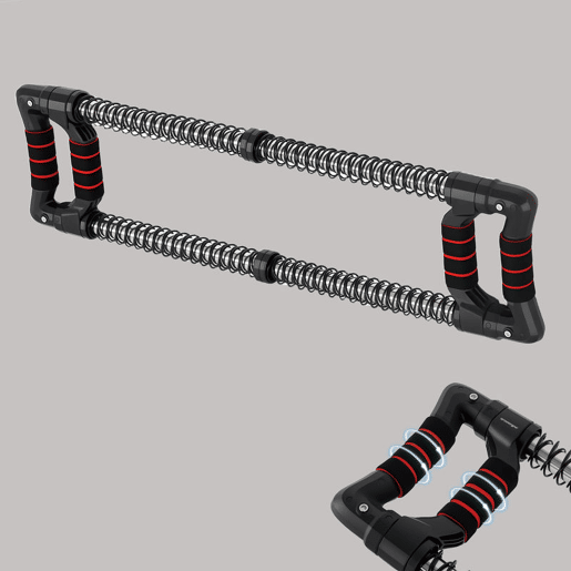 SPORTNOW Expansor de Peito Expansor Ajustável Extensor para Musculação com Resistência Ajustável 10-80 kg para Treino em Casa Escritório Viagem Preto
