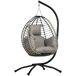 Silla Colgante Huevo Poliéster, Acero Outsunny Silla Colgante Huevo Poliéster, Acero Outsunny Gris