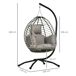 Silla Colgante Huevo Poliéster, Acero Outsunny Silla Colgante Huevo Poliéster, Acero Outsunny Gris