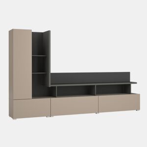 Parede para TV de 270 cm Opio Taupe e Antracite