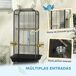 Jaula para Loro Acero PawHut, mascotas - accesorios para pájaros Jaula para Loro Acero PawHut, mascotas - accesorios para pájaros Gris