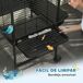 Jaula para Loro Acero PawHut, mascotas - accesorios para pájaros Jaula para Loro Acero PawHut, mascotas - accesorios para pájaros Gris