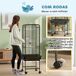 Jaula para Loro Acero PawHut, mascotas - accesorios para pájaros Jaula para Loro Acero PawHut, mascotas - accesorios para pájaros Gris