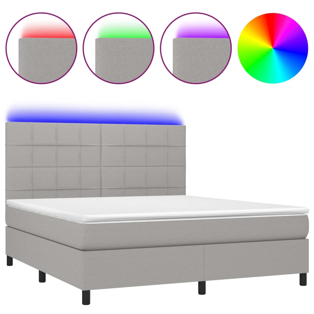 Cama box spring 160x200 Gris