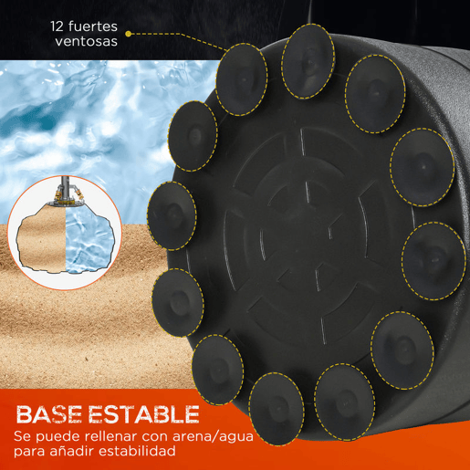 HOMCOM Saco de Boxe de Pé para Adultos 170 cm Altura Ajustável em 3 Níveis Punching Ball com Base Preenchível de Areia 45 kg ou Água 30 kg para Casa Ginásio Ø50x 170 cm Preto