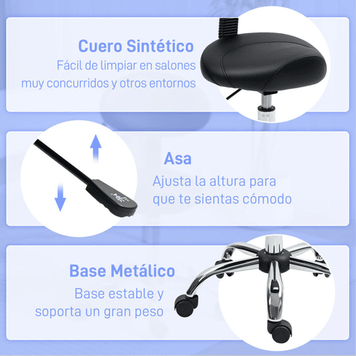 HOMCOM Banco Giratório Banco com Rodas e Encosto Amovível Banco de Trabalho com Altura Regulável 83-98 cm Assento Estofado em Couro Sintético Preto HOMCOM Banco Giratório Banco com Rodas e Encosto Amovível Banco de Trabalho com Altura Regulável 83-98 cm Assento Estofado em Couro Sintético Preto