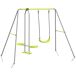 Columpio Infantil Metal, PE Outsunny Columpio Infantil Metal, PE Outsunny Verde