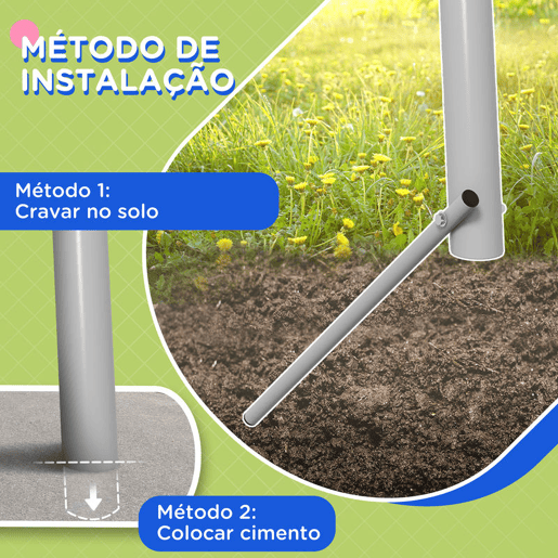 Outsunny Baloiço para Crianças Baloiço Jardim com 1 Baloiço Simples 1 Planador e Anti-UV Baloiço Infantil Carga 135 kg 255x160x180 cm Cinza e Verde