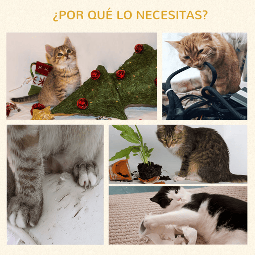 PawHut Arranhador para Gatos Altura 148 cm Arranhador para Gatos com Postes de Sisal 3 Plataformas Casa e Bola Suspensa Bege
