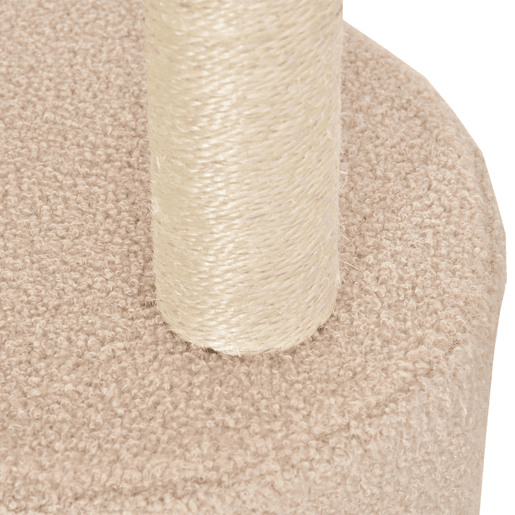 PawHut Arranhador para Gatos Altura 148 cm Arranhador para Gatos com Postes de Sisal 3 Plataformas Casa e Bola Suspensa Bege