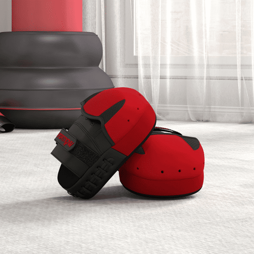 SPORTNOW Plastrons de Boxeo Paos de Muay Thai MMA para Treino de Boxeo Boxing Karate Taekwondo Artes Marciais 24x19x4 cm Vermelho