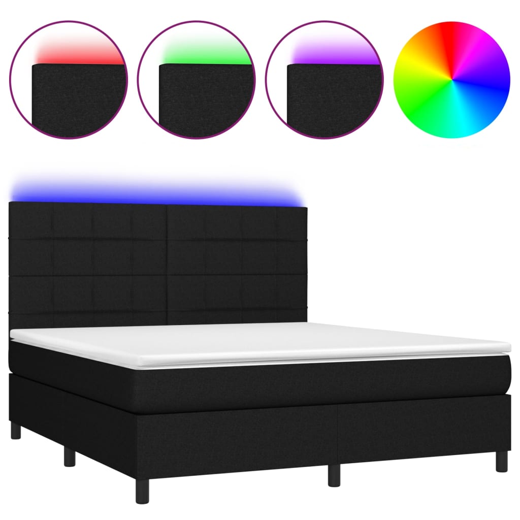 Cama box spring 160x200 Negro