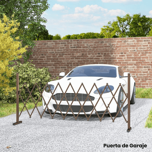 Outsunny Cerca de Jardim em Liga de Alumínio Barreira de Exterior Extensível Cerca de Jardim Metálica para Decoração 250x31x103,5 cm Marrom