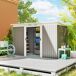 Cobertizo de Jardín Acero Galvanizado Outsunny Cobertizo de Jardín Acero Galvanizado Outsunny Gris