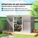 Cobertizo de Jardín Acero Galvanizado Outsunny Cobertizo de Jardín Acero Galvanizado Outsunny Gris