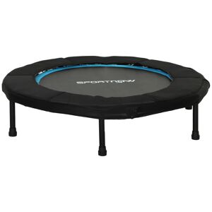 SPORTNOW Trampolim Fitness Ø102 cm Trampolim Fitness Dobrável com Estrutura de Aço Antiderrapante Carga 100 kg para Treino de Pernas Corpo em Casa Escritório Ginásio Azul